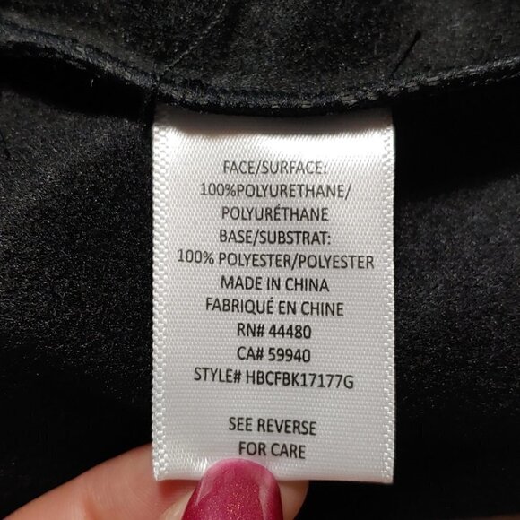 NWT LOVE FIRE Girl's black faux leather leggings - Picture 10 of 12